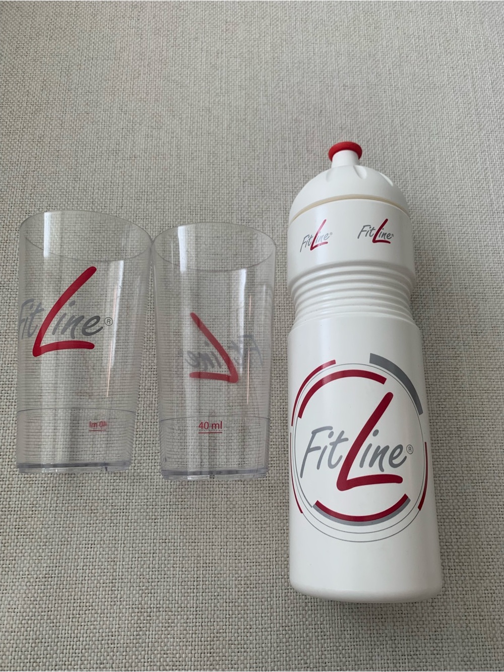New Plastic water bottle and 2 cups , made in Germany